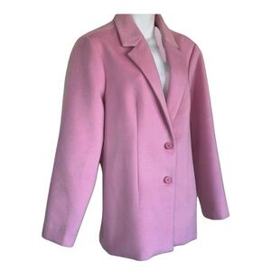 BOSTON PROPER Women's Classic Soft Pink Blazer, 2 Button Front. L